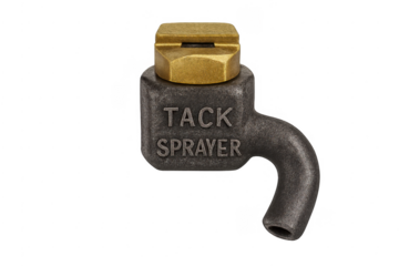 Tack sprayer brass nozzle part on transparent background