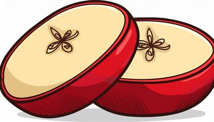 sliced red apple