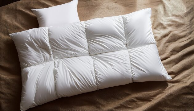 hackerware duvet cover in white laid flat with a matching pillow on a neutral colored bedspread