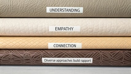 Layered Textures Representing Understanding Empathy and Connection Building Diverse Approaches.