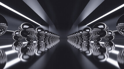 Corridor futuristic abstract modern technology design background.