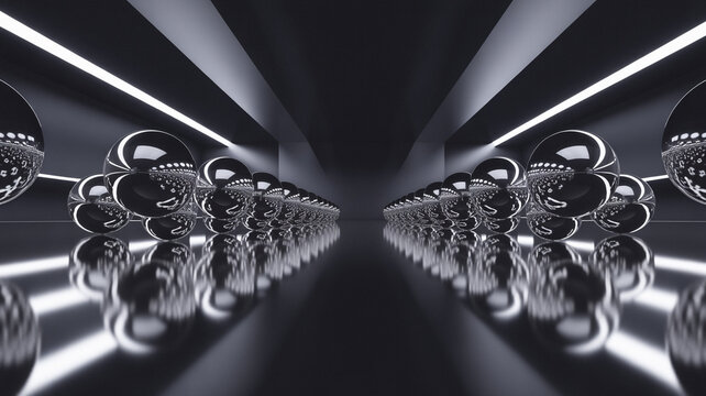 Corridor futuristic abstract modern technology design background.