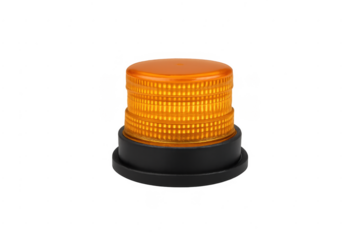 Orange emergency warning beacon flashing an alarm signal