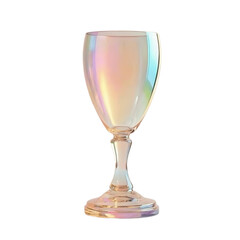 Victory Trophies, 3D Render of Golden and Iridescent Glass Award Cups.