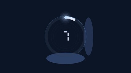 High quality design element showcasing a digital countdown timer with a futuristic appearance in a dark background - Powered by Adobe
