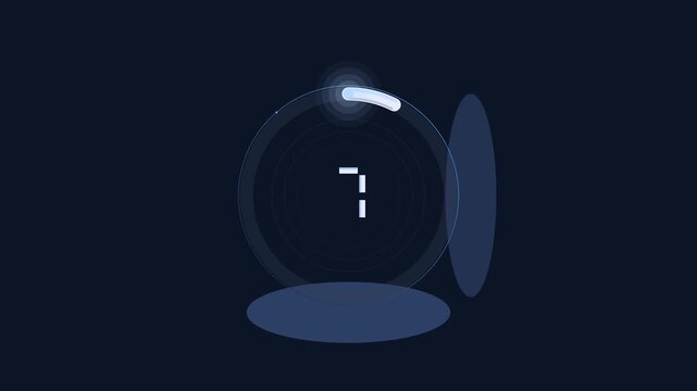 High quality design element showcasing a digital countdown timer with a futuristic appearance in a dark background - Powered by Adobe