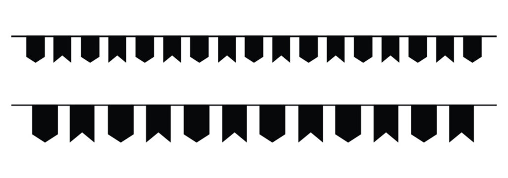 Bunting flags banner best for Birthday party . Carnival garland with flags hanging on rope banner. Triangular pennant decoration festival. Perfect for party, Birthday, Christmas etc.