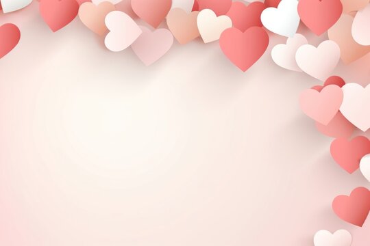 Heart-shaped paper cutouts hearts valentine's background.