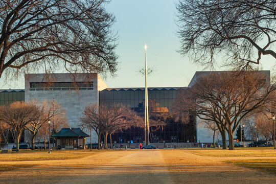 The National Air and Space Museum on National Mall of Washington, DC, USA