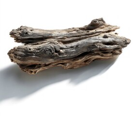 Weathered Timber's Grace: An intimate look at a captivating piece of driftwood, sculpted by nature's artistry and showcasing the raw, textured beauty of time.