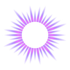 Pink neon burst. Cyber energy burst element