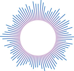 Dynamic music ring. Neon gradient sound wave