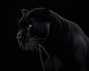 Black Panther with Golden Embers
