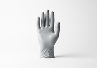 Empty grey medical glove on white background set | boxing, boxer, fighting, punch, athlete, gloves, training, action, combat sport, strength