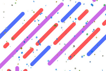 Abstract background with colorful diagonal lines and dots, isolated on white isolated on transparent background