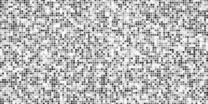 Silver mosaic disco ball background with white mirror glitter and light spots texture. Shiny grey tones sequin pattern. Festive fashion decoration. Glam sparkle Christmas wall. Vector illustration.