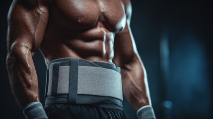 Belly Compression Wrap Supports Core During Exercise for Recovery and Performance Enhancement