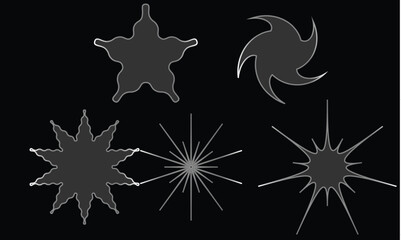 Vector transparent glass design elements.