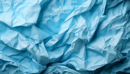 light blue crumpled paper texture background
