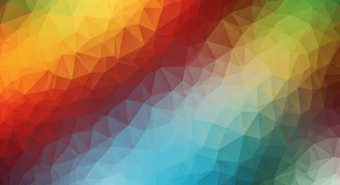 Abstract polygonal background with vibrant colors creating a geometric mosaic pattern design element ai generated