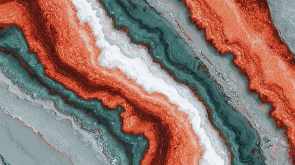 Stunning agate texture background with captivating orange, teal, and white layers for modern design projects and unique branding visuals, a trendy backdrop