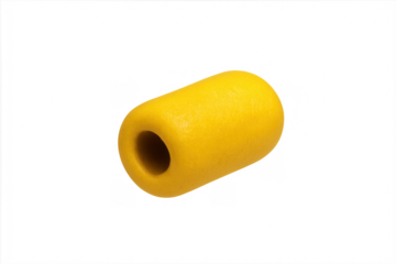 Yellow fishing float buoy isolated transparent background