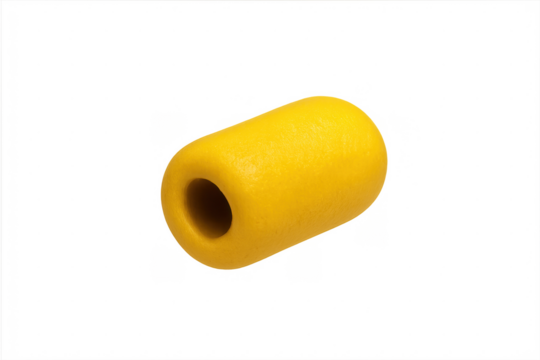 Yellow fishing float buoy isolated transparent background