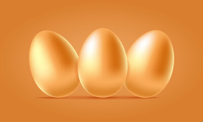 Easter eggs on light background