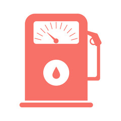 Gas station vector red icon