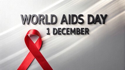 Bold Modern World AIDS Day Awareness Poster Design.