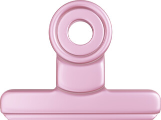 3D Metallic Binder Clip and Paper Clip Set, Chrome Stationery