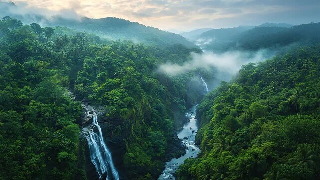 lush riverside cliffs of coorg karnataka india video
