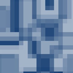 Blue Pixel Mosaic Abstract Pattern.