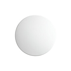 Simple white circle isolated on transparent background