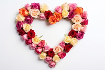 Shape frame floral colorfull roses flower petal plant.