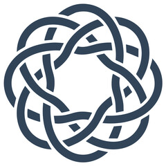 Celtic Knot Design in Blue and White for Decorative Purposes.