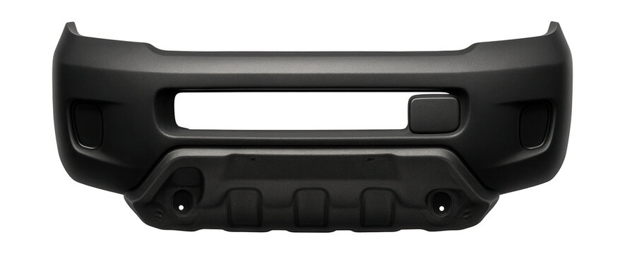 Fototapeta Textured matte front bumper with skid plate and towing eye cover.