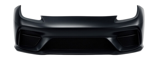 Streamlined front bumper featuring aerodynamic side winglets and mesh details.