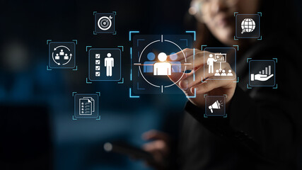 A concept of a unified business strategy. This involves identifying a target audience for marketing campaigns and managing internal team performance to achieve corporate goals and growth. Fermion