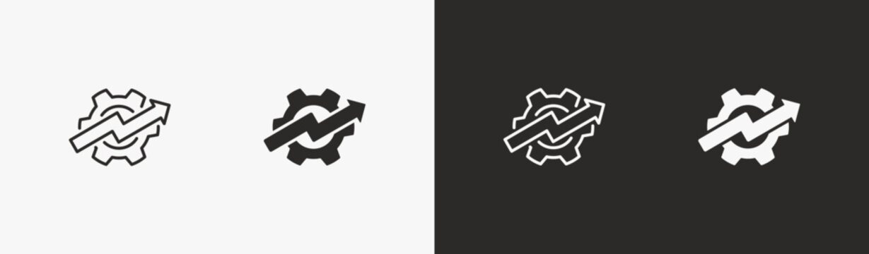 Improve icon in black and white style collection