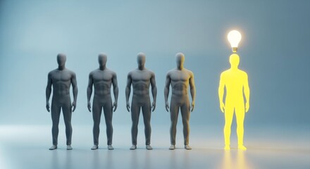 Leader Standing Out in a Minimalist Corporate Lineup