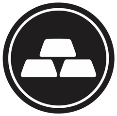 Stacked gold bars icon flat vector graphic. Bullion ingots symbol for wealth, finance, investment, and banking.