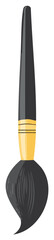 Illustration of a paint brush, isolated on a white background.