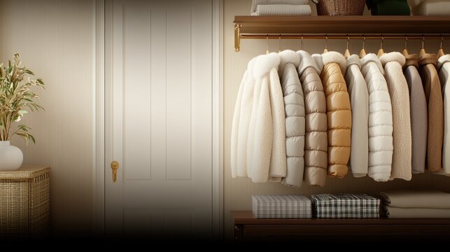 This urban store displays a colorful array of winter jackets and coats with puffy down designs, illuminated by natural light, creating a cozy festive atmosphere