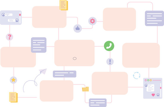 Work process sheet diagram. Business plan template