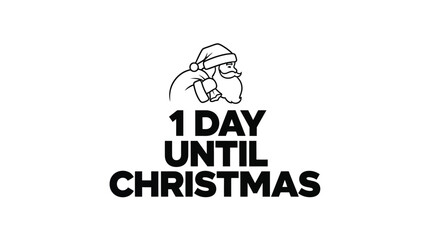 One day remains until Christmas, the joyous holiday season.