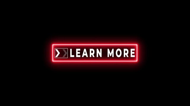 Neon Learn More Button &ndash; Glowing Call To Action Animated