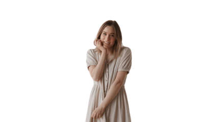 An elegant and self-assured woman looking to the camera with a gentle smile.