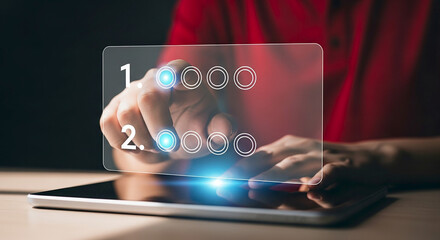 Tablet Touchscreen Authentication Secure Digital Access Mobile Device Biometric Security Login and Modern Technology