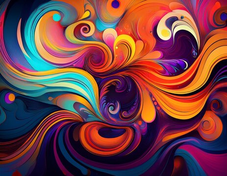 vibrant abstract swirls